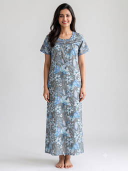Juliet - Women Blue Polyviscose Nighty