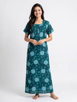 Juliet - Women Green Polyviscose Nighty