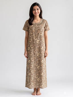 Juliet - Women Beige Polyviscose Nighty