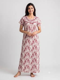 Juliet - Women Pink Polyviscose Nighty