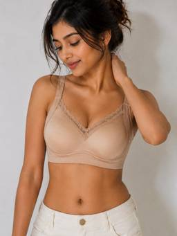 Shop The Edit - Nude Wire Free Padded Full Coverage Bra