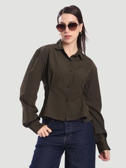 Bene Kleed - Women Oversize Olive Casual Shirt