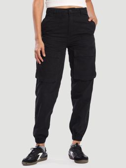 Bene Kleed - Women Black Cargo Joggers