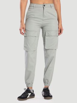Bene Kleed - Women Grey Cargo Pant