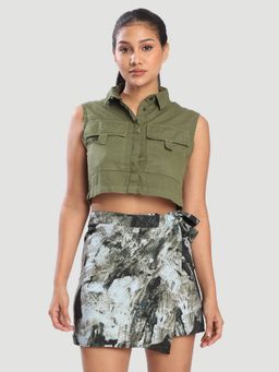 Bene Kleed - Women Litchi Green Regular Fit Casual Shirt