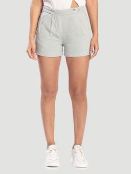 Bene Kleed - Women Grey Shorts with Side Pockets