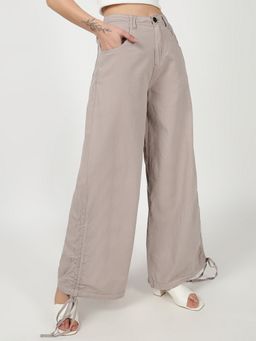 Bene Kleed - Women Beige Light Weight Wide Leg Pant