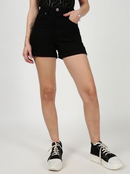 Bene Kleed - Women Black Regular Fit Denim Shorts