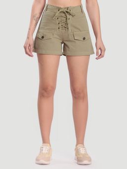 Bene Kleed - Women Relaxed Khaki Shorts