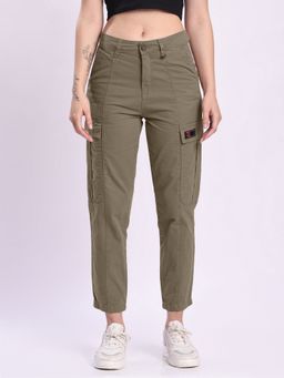 Bene Kleed - Women Brown Panelled Cargo Pant
