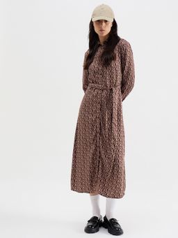 GANT - Women Wine Solid Collared Slim Fit Dress