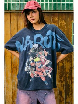 Bonkers Corner - Women Navy Blue Kakashi’S Seito Oversized T-Shirt
