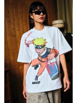 Bonkers Corner - Women Blue Spray Of Fire Oversized T-Shirt