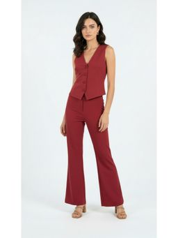 COLOR CAPITAL - Maroon Bootcut Pant