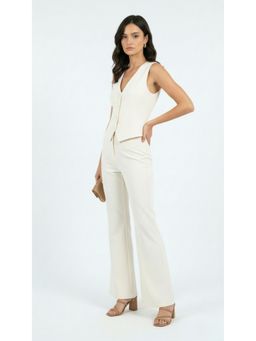 COLOR CAPITAL - White Bootcut Pant