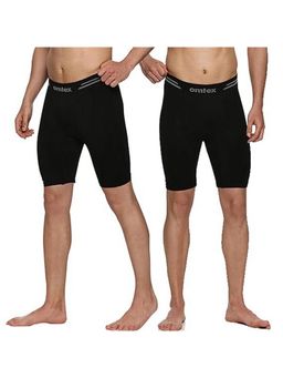 Omtex - Black Seamless Compression Shorts (Pack of 2)