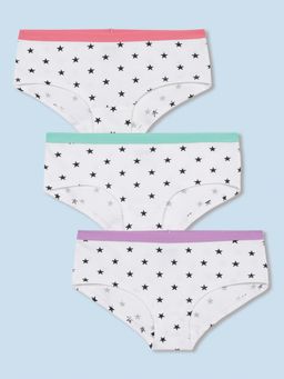 mackly - Girls Printed Cotton Hipster (Pack of 3)