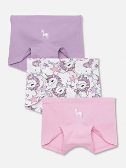 mackly - Girls Printed Cotton Trunk (Pack of 3)