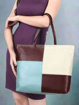 Toteteca - Colorblock Handbag-Green