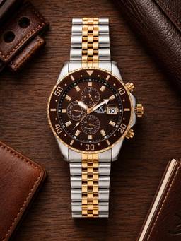 Daniel Klein - Men Brown Dial Multifunction Stainless Steel Watch Dk.1.14243-7 (M)