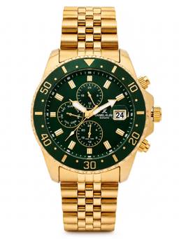 Daniel Klein - Men Green Dial Multifunction Stainless Steel Watch Dk.1.14243-8 (M)