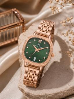 Daniel Klein - Women Green Dial Rose Gold Stainless Steel Watch Dk.20.10017-1 (M)