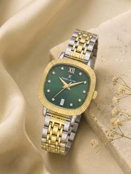Daniel Klein - Women Green Dial Two-Tone Bracelet Analog Watch Dk.20.10017-2 (M)