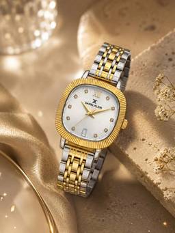 Daniel Klein - Women Silver White Dial Two-Tone Bracelet Analog Watch Dk.20.10017-3 (M)
