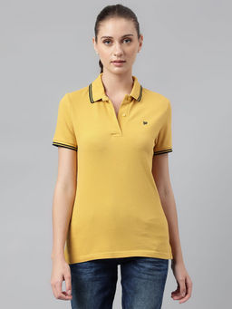 WOODS - Solid Plain Mustard Polo T-Shirts