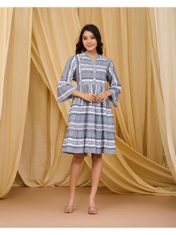 Zolo Label - Classic Grey Cotton Knee Length Dress