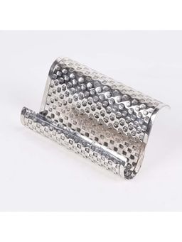 SABERA - Jaipuri Chittai Silver Plated Curved Visiting Card Holder