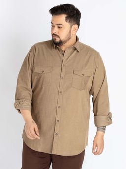 UNSIZED - Khaki Solid Casual Shirt
