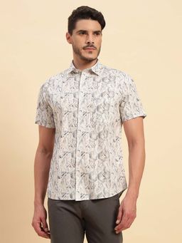 Cantabil - Men Multi-Color Printed Breathable and Soft with Color Fastness Shirt