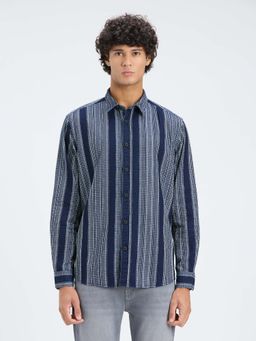Pepe Jeans - Men Indigo Stripe Full Sleeve Shirt