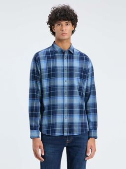 Pepe Jeans - Men Indigo Check Full Sleeve Shirt