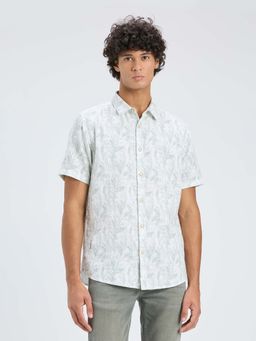 Pepe Jeans - Men Green Botanical Print Half Sleeve Shirt