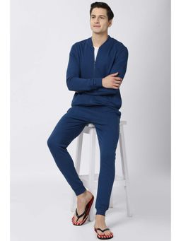 Peter England - Men Blue T Shirt And Joggers (Set of 2)