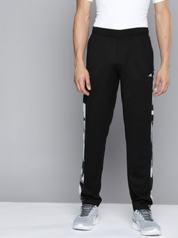Alcis - Men Black Solid Slim Fit Track Pants With Side Detail