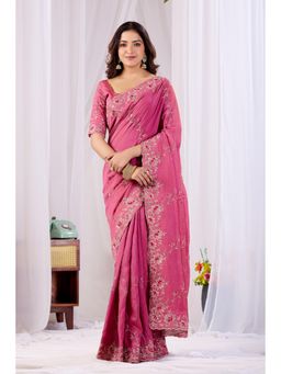 Nyri - Womens Embroidered Tissue Saree with Unstitched Blouse