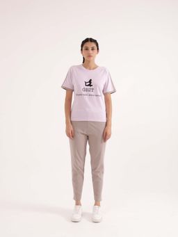 Slumber Jill - Lavender Solid Regular T-shirt with Pant