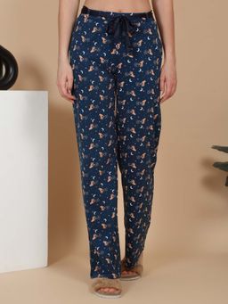 Sweet Dreams - Navy Blue Printed Comfortable Pyjama