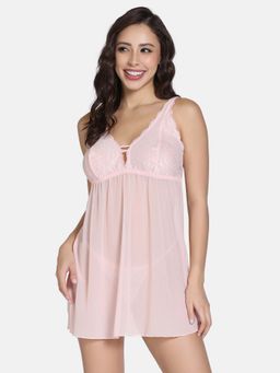 Zivame - Pink Solid Regular Babydoll