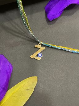 Digital Dress Room - Gold Z Letter Evil Eye Thread Rakhi