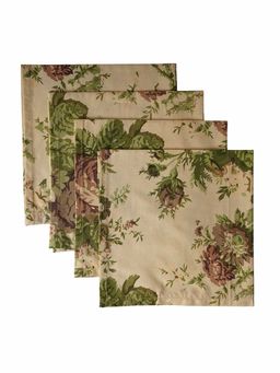 Belleven - Cotton Romantic Cabbage Rose Napkin (Set of 4)