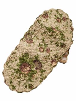 Belleven - Cotton Romantic Cabbage Rose Quilted Table Runner Mulicolour (4Seater)