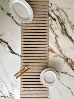 Mason Home - Elm Foldable Table Runner - Cream (6 Feet)