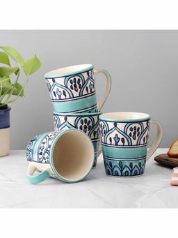 VarEesha - The Royal Crown Multicolored Ceramic Mugs Set of Four