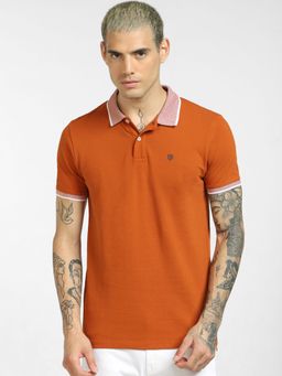 Jack & Jones - Brown Polo Neck T-shirt