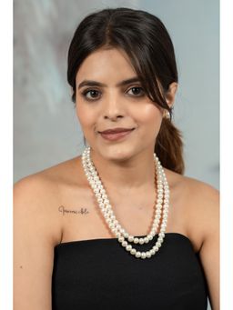 EVAARAZ - Luxury Double Strand Pearl Necklace