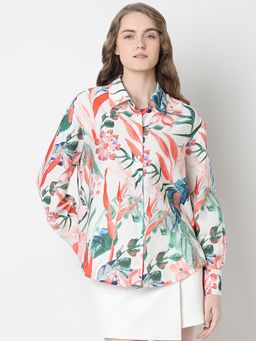 VERO MODA - Multi-Color Tropical Print Shirt